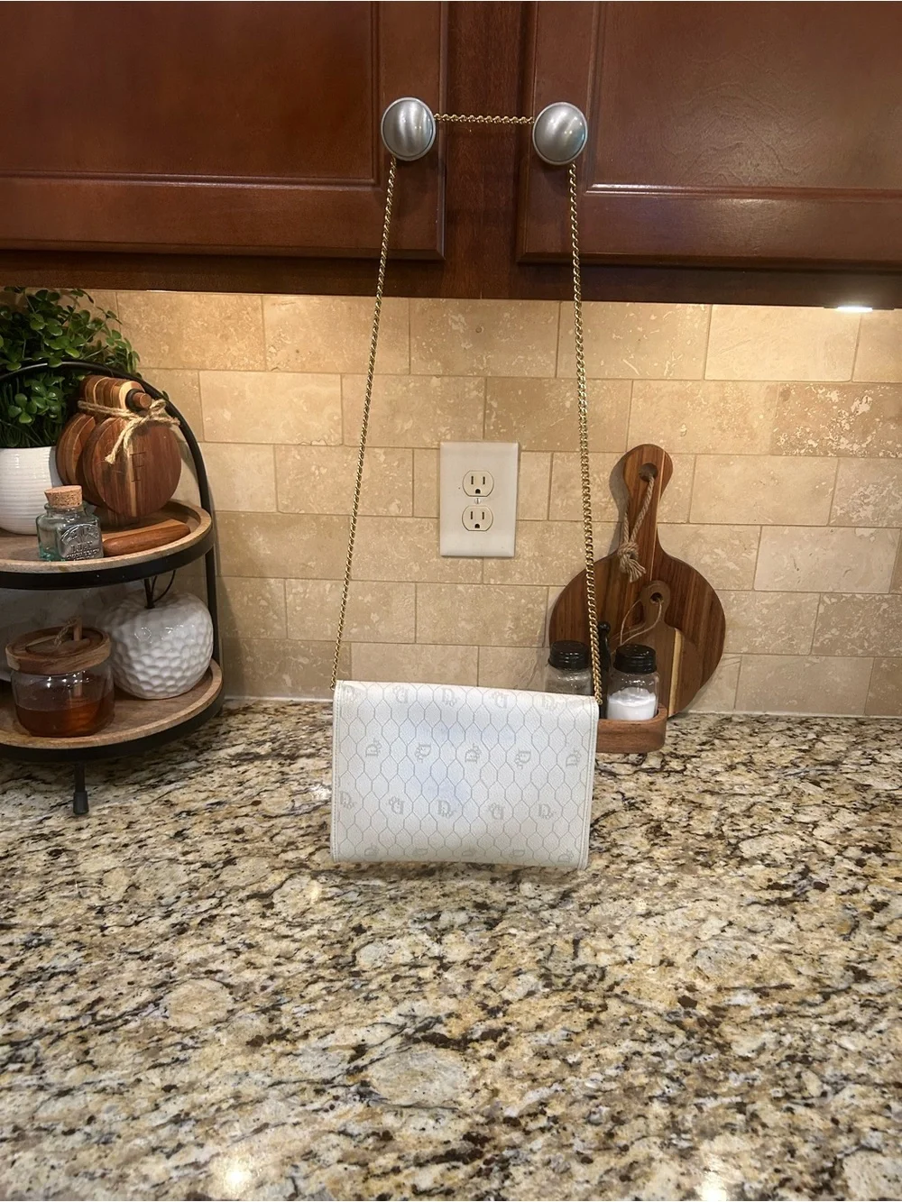 Dior 1990-2000's Honeycomb Shoulder Bag In White with coa